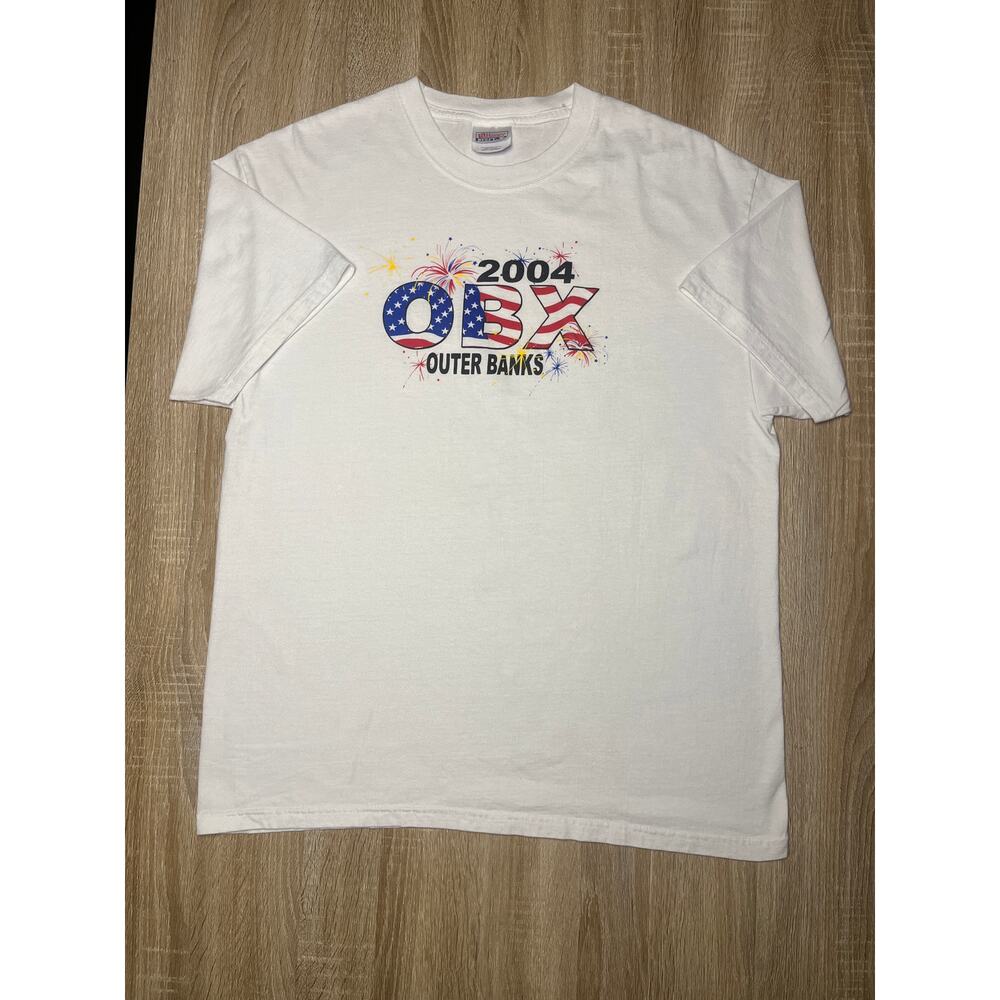 OBX Vintage 2004 USA NC Large White TShirt